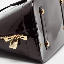 Pre Owned Louis Vuitton Amarante Monogram Vernis Alma GM Bag