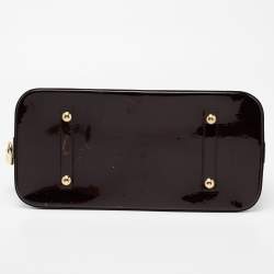 Pre Owned Louis Vuitton Amarante Monogram Vernis Alma GM Bag