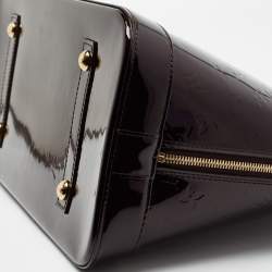 Pre Owned Louis Vuitton Amarante Monogram Vernis Alma GM Bag