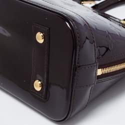 Pre Owned Louis Vuitton Amarante Monogram Vernis Alma BB Bag