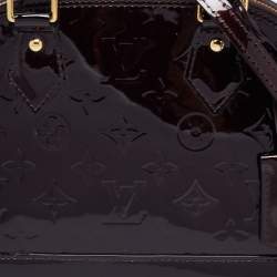 Pre Owned Louis Vuitton Amarante Monogram Vernis Alma BB Bag