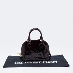 Pre Owned Louis Vuitton Amarante Monogram Vernis Alma BB Bag