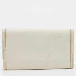 Louis Vuitton White Suhali Leather Porte Tresor International Wallet
