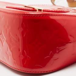 Pre Owned Louis Vuitton Rouge Grenadine Monogram Vernis Bellflower GM Bag