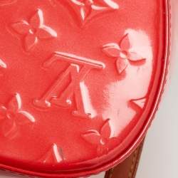 Pre Owned Louis Vuitton Rouge Grenadine Monogram Vernis Bellflower GM Bag
