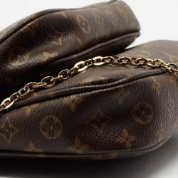 Pre Owned حقيبة إكسسوار لوي فيتون مالتي بوشيت كانفاس مونوغرامي 