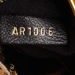 Pre Owned Louis Vuitton Monogram Canvas/Karung and Leopard Print Calfhair Limited Edition Polly Bag