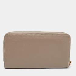 Louis Vuitton Grey Suhali Leather Zip Around Wallet