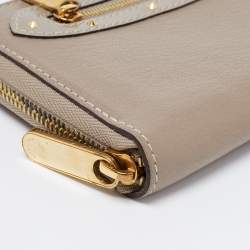 Louis Vuitton Grey Suhali Leather Zip Around Wallet
