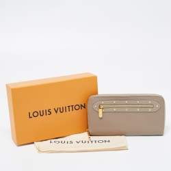 Louis Vuitton Grey Suhali Leather Zip Around Wallet