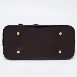 Pre Owned Louis Vuitton Amarante Monogram Vernis Alma GM Bag