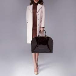 Pre Owned Louis Vuitton Amarante Monogram Vernis Alma GM Bag