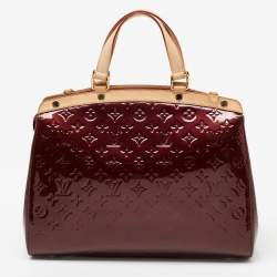Pre Owned Louis Vuitton Rouge Fauviste Monogram Vernis Brea GM Bag