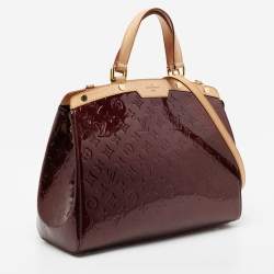 Pre Owned Louis Vuitton Rouge Fauviste Monogram Vernis Brea GM Bag