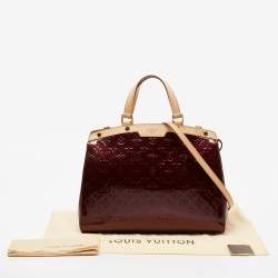 Pre Owned Louis Vuitton Rouge Fauviste Monogram Vernis Brea GM Bag