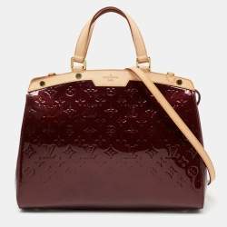 Pre Owned Louis Vuitton Rouge Fauviste Monogram Vernis Brea GM Bag