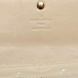 Louis Vuitton Blanc Corail Monogram Vernis Leather Sarah Wallet