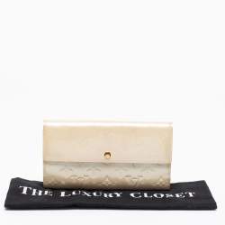 Louis Vuitton Blanc Corail Monogram Vernis Leather Sarah Wallet