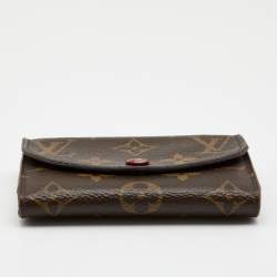 Pre Owned محفظة عملات لوي فيتون روزالين جلد وكانفاس أورورا مونوغرامي