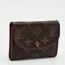 Pre Owned محفظة عملات لوي فيتون روزالين جلد وكانفاس أورورا مونوغرامي