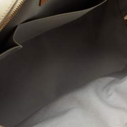Pre Owned Louis Vuitton Cream Monogram Vernis Summit Drive Bag