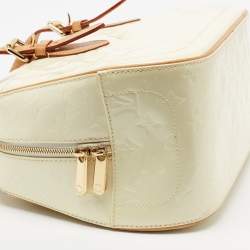 Pre Owned Louis Vuitton Cream Monogram Vernis Summit Drive Bag