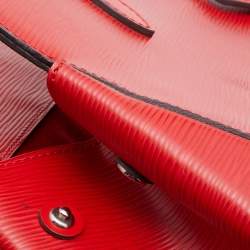 Pre Owned Louis Vuitton Coquelicot Epi Leather Marly MM Bag