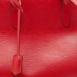 Pre Owned Louis Vuitton Coquelicot Epi Leather Marly MM Bag