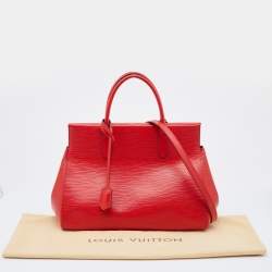 Pre Owned Louis Vuitton Coquelicot Epi Leather Marly MM Bag
