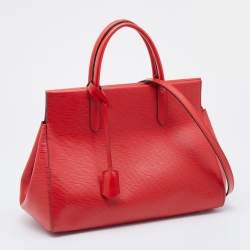 Pre Owned Louis Vuitton Coquelicot Epi Leather Marly MM Bag