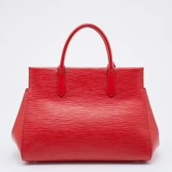 Pre Owned Louis Vuitton Coquelicot Epi Leather Marly MM Bag