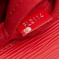 Pre Owned Louis Vuitton Coquelicot Epi Leather Marly MM Bag