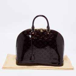 مملوكة مسبقًا حقيبة لوي فيتون ألما جلد فيرنيه أمارانت مونوغرامي GM