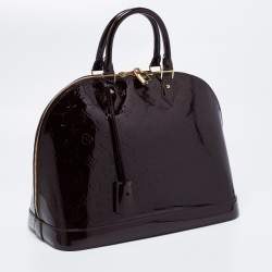 مملوكة مسبقًا حقيبة لوي فيتون ألما جلد فيرنيه أمارانت مونوغرامي GM