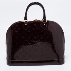 مملوكة مسبقًا حقيبة لوي فيتون ألما جلد فيرنيه أمارانت مونوغرامي GM