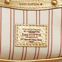 Pre Owned Louis Vuitton Cream/Gold Canvas and Leather Antigua Theda PM Bag