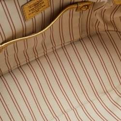 Pre Owned Louis Vuitton Cream/Gold Canvas and Leather Antigua Theda PM Bag