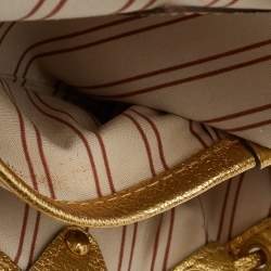 Pre Owned Louis Vuitton Cream/Gold Canvas and Leather Antigua Theda PM Bag