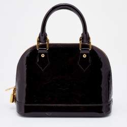 Pre Owned Louis Vuitton Amarante Monogram Vernis Alma BB Bag
