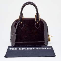 Pre Owned Louis Vuitton Amarante Monogram Vernis Alma BB Bag