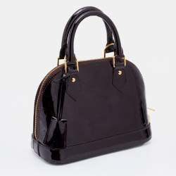Pre Owned Louis Vuitton Amarante Monogram Vernis Alma BB Bag