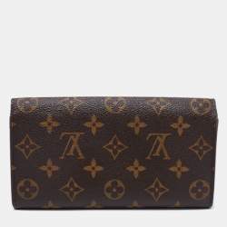 Pre Owned محفظة لوي فيتون سارا كانفاس مونوغرامي بني