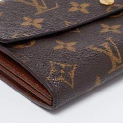 Pre Owned محفظة لوي فيتون سارا كانفاس مونوغرامي بني