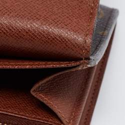 Pre Owned محفظة لوي فيتون سارا كانفاس مونوغرامي بني