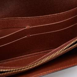 Pre Owned محفظة لوي فيتون سارا كانفاس مونوغرامي بني