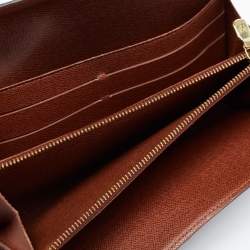 Pre Owned محفظة لوي فيتون سارا كانفاس مونوغرامي بني