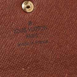 Pre Owned محفظة لوي فيتون سارا كانفاس مونوغرامي بني