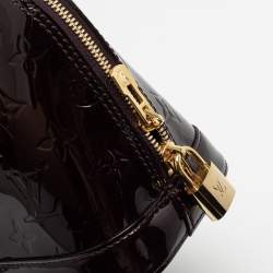 Pre Owned Louis Vuitton Amarante Monogram Vernis Alma BB Bag