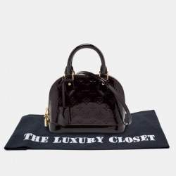 Pre Owned Louis Vuitton Amarante Monogram Vernis Alma BB Bag