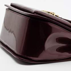 Pre Owned Louis Vuitton Amarante Monogram Vernis Romaine Bag